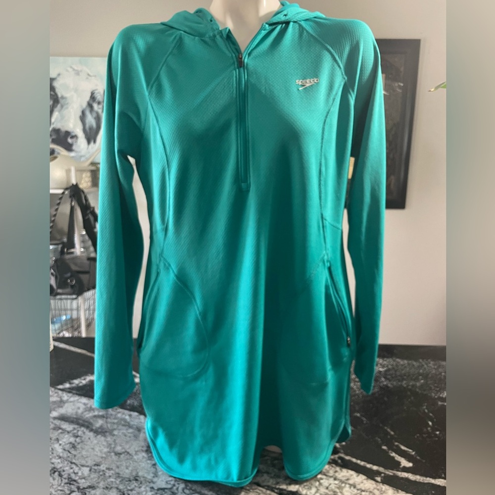 Speedo Turquoise Hooded Jacket Women's Size Small